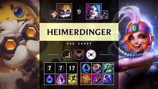 Heimerdinger Carry vs Jinx - KR Grandmaster Patch 25.21