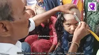Dual Young Girls Devotional Head Shave | Hyderabad Long Hair
