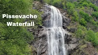 Switzerland Pissevache Waterfall location: Vernayaz | #mooncreatives #switzerland #waterfall #suisse