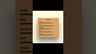 Skill progress using html and css #shorts