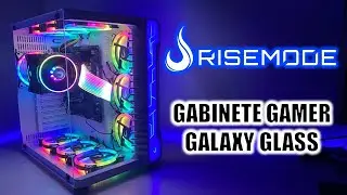 Gabinete Gamer Rise Mode Galaxy Glass, Mid Tower, Lateral e Frontal em Vidro Temperado, Branco
