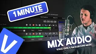 How to Mix Audio (Dialogue & BG Music) | VEGAS Pro (1min Tutorial)