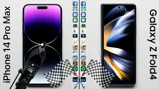 Тест скорости iPhone 14 Pro Max и Galaxy Z Fold 4!