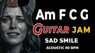 Am F C G Backing Track | 80 BPM | A Minor Jam Track | Acoustic Pop Guitar Practice