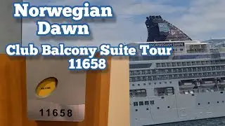 Norwegian Dawn Club Balcony Suite - 11658 Room Tour