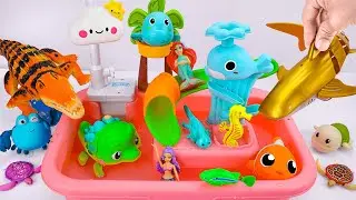 Ultimate Satisfying Unboxing Zuru Robo Alive Golden Shark & Crocodile Waterpark Set ✨ Review Toys