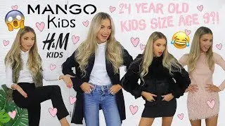 I BOUGHT KIDS CLOTHING! MANGO & H&M TRY ON HAUL: 24 YEAR OLD IN AGE 9? PETITE GALS.. LISTEN UP! 😂