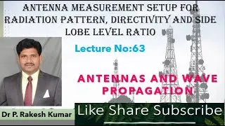 Antenna Measurement setup for Radiation Pattern, Directivity and Side lobe level Ratio