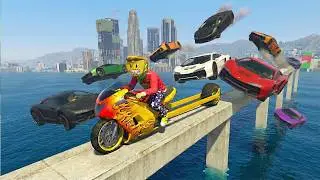 CORRE O TE ATROPELLO CON MOTO SÚPER LARGA!! NO PUEDO PARAR DE REIR!! - GTA 5 ONLINE