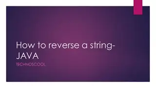 How to reverse a string - Java