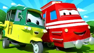 Troy The Train -  Tao The Tuk Tuk - Car City ! Train Cartoon for children