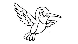 Humming Bird Easy Drawing - Nishant Pundir