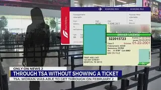 Woman able to get through TSA without showing ticket