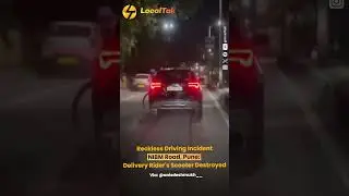 Reckless Driving Incident on NIBM Road, Pune: Delivery Rider's Scooter Destroyed