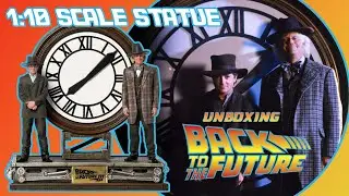 Marty & Doc At The Clock 1:10 Scale Statue | Back To The Future Part III