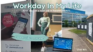 My First Day as a Project Manager in Tech | Vlog & New Work Setup | Esther Bee