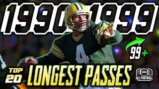 Top 20 Longest NFL Pass Plays of the 1990s | Brett Favre, Cunningham, Young & More!