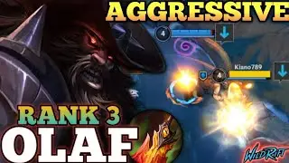 OLAF HARD CARRY MVP PLAY! AGGRESSIVE SEMI TANK BUILD - TOP 3 GLOBAL OLAF BY 不弃 Akaza - WILD RIFT