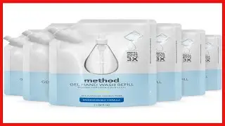 Method Gel Hand Soap Refill, Sweet Water, 34 oz, 6 pack, Packaging May Vary