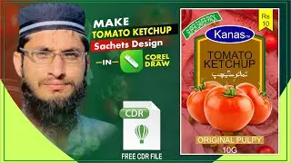 Tomato Ketchup Sachets Label Design In Corel Draw | CorelDRAW Full Course #Design #design #freecdr