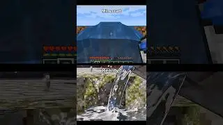 Minecraft Water vs REAL Water 💧 (Physics Mod) #minecraft #shorts #satisfying #minecraftrealistic