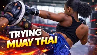 TRYING MUAY THAI IN THAILAND 🇹🇭🥊 | FIRST CLASS EXPERIENCE