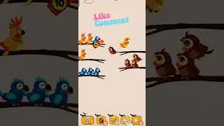 Bird sort color sorting Game #Shorts videos #subscribe