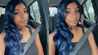 Brown Bomb Dark Blue Wig Review 💙