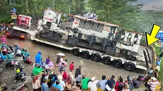 BERJUANG HABIS-HABISAN !!! Drama Tersulit Hari Ini, Truk Muatan Robot Raksasa Lewati Jalur Keramat