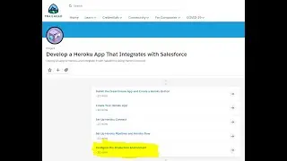 Develop a Heroku App That Integrates with Salesforce | Configure the production environment | DevOps