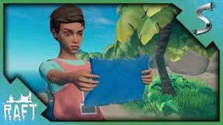 EXPLORING ISLAND AND USING THE RESEARCH TABLE! - Raft [Multiplayer Survivor Gameplay E2]