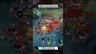 AKAI VS 100 MINIONS #shorts #akai #mlbb