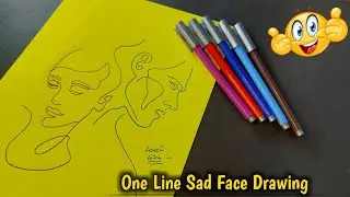 #35 How To Draw Double face drawing/ One line Drawing / Bigners Drawing Tutorial