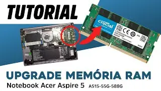 Como instalar Memória RAM no Notebook Acer Aspire 5 (Tutorial)