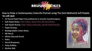 How to Draw a Contemporary Colourful Portrait using The Grid Method & Soft Pastels.