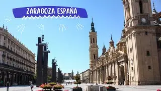Zaragoza, España en coche por el centro de la ciudad 🏙️ 🚙🚨