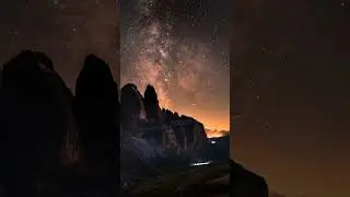 ⛰️💙Blue Hour ➡️ Night ✨ Italian Alps 🇮🇹 #shorts #timelapse