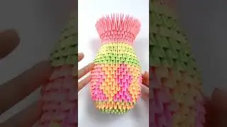 how to make beautiful flower vase with paper#origami#art#craft