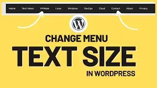 How to Change Menu Font Size in WordPress✅
