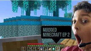 moded Minecraft ep 2 (I found a floating island)