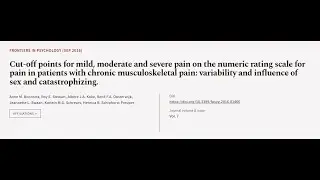 Cut-off points for mild, moderate and severe pain on the numeric rating scale for pai... | RTCL.TV