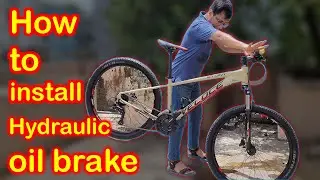 how to install hydraulic oil brake Shimano MT200 || Veloce Stunt Elite Modify  || BabuRider