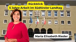 Maria Elisabeth Rieder - R&uuml;ckblick 5 Jahre Landtagsarbeit | Team K