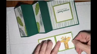 WV fun fold using Stampin' Up!'s Silly Safari stamp set