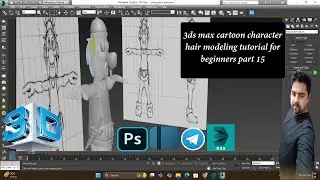 3ds max cartoon character hair modeling tutorial for beginners part 15 #ritesh3dclimax #hairtutorial