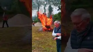 Bonfire Pardon F&ecirc;te de l&rsquo;Ascension 22110 Kergrist-Mo&euml;lou, Brittany, France 18th May 2023 #shorts