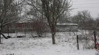 Winter village atmosphere