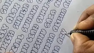 Comment Your Name & Get Bubble Letter Art LIVE 🔴 Darklightarts143#calligraphy #art #fonts #artlovers