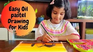 Desert Oil Pastel | Easy Oil Pastel Drawing for Kids | Oil Pastel Art for Kids