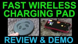 iPhone X Galaxy S9 S9+ S8 S8+ Note Fast Wireless Qi Charging Pad by Choetech Review Demo